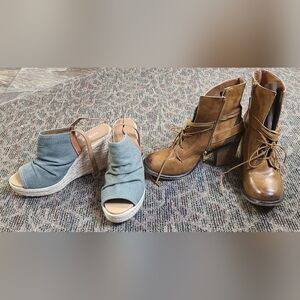 Wedge and Boots  Size 9